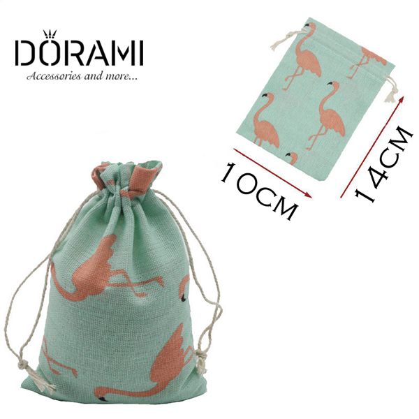 [HCM]Túi vải bố mềm có dây rút túi đựng hoa cà phê xà bông phụ kiện trang sức trang trí tai nghe nhiều mẫu tiện lợi - dorami