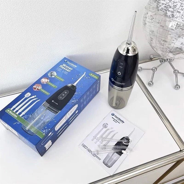 CHĂM SÓC RĂNG MIỆNG TẠI NHÀ - Máy tăm nước siêu khỏe Vanlu 4 đầu thay thế khác nhau và 3 chế độ rung, thiết kế chống nước, an toàn cho người dùng