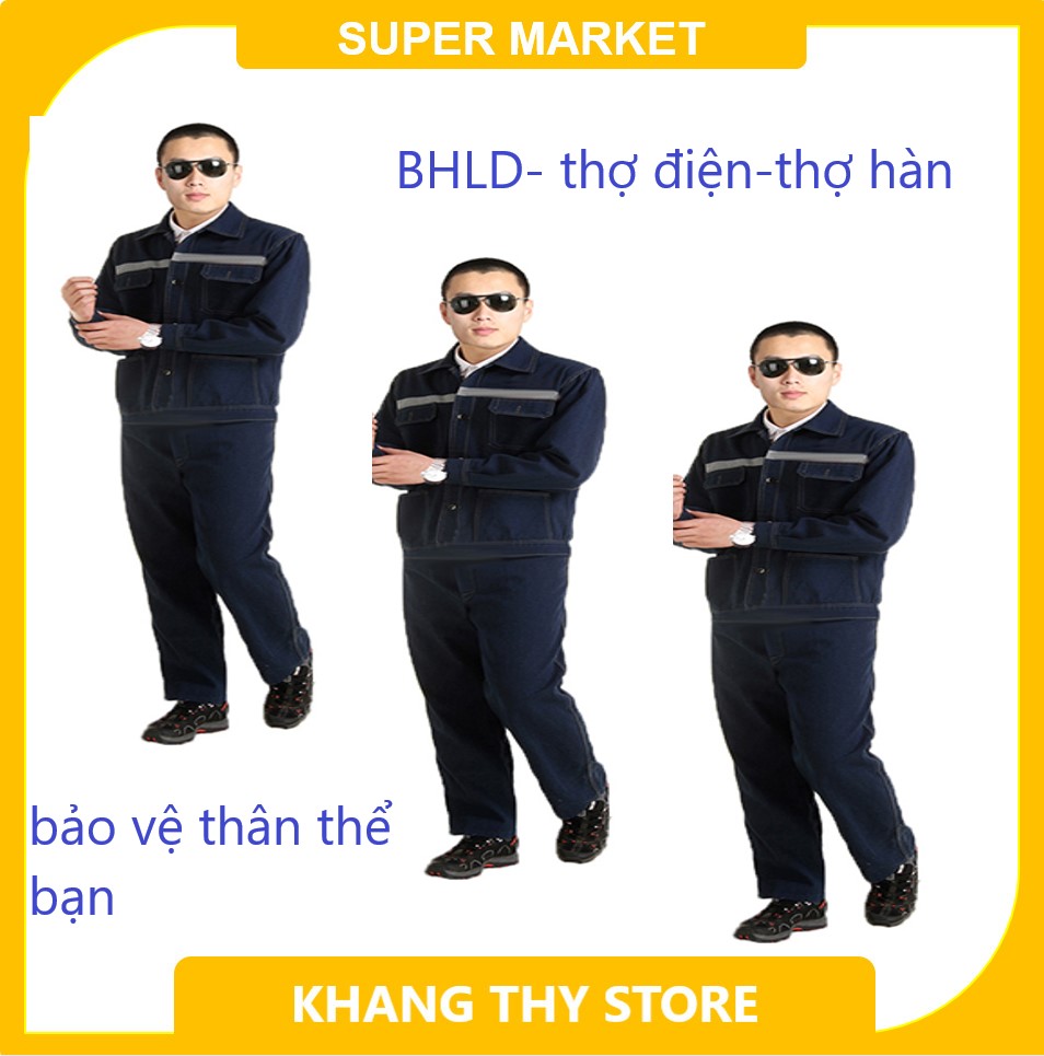 Bộ quần áo Jean Thợ điện thợ hàn bảo hộ hộ lao động