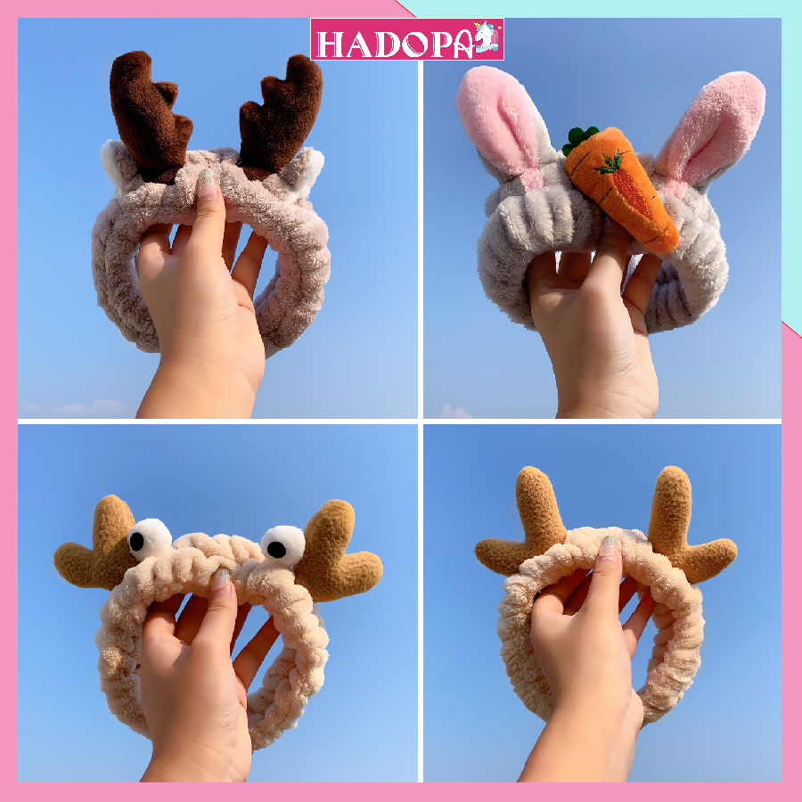 Băng Đô Cài Tóc Rửa Mặt Cho Nữ Dễ Thương Cute Phong Cách Hàn Quốc Tai Mèo, Tai Thỏ Cá Tính