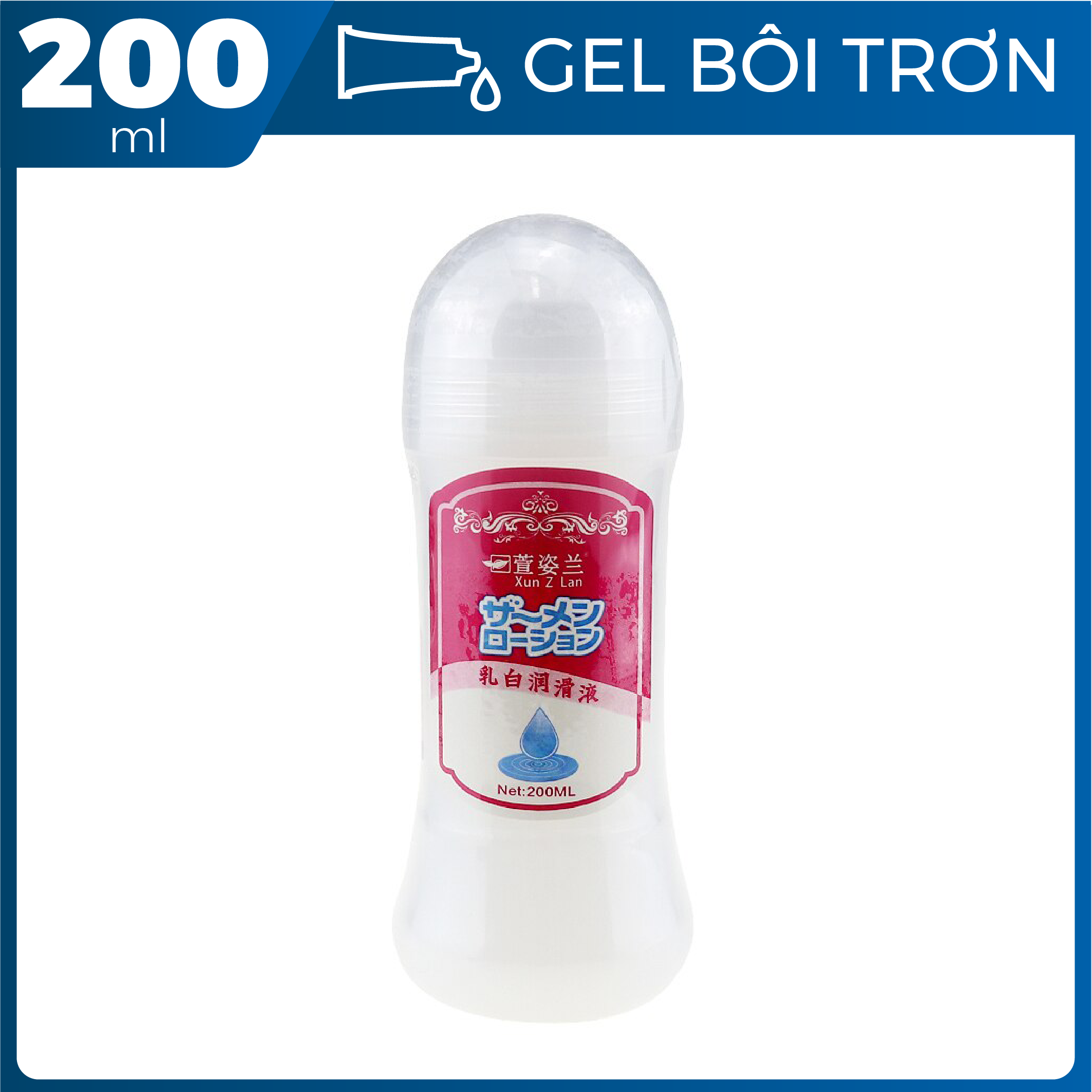 Gel bôi trơn trắng đục mô phỏng tinh trùng Nhật Bản 200 ml