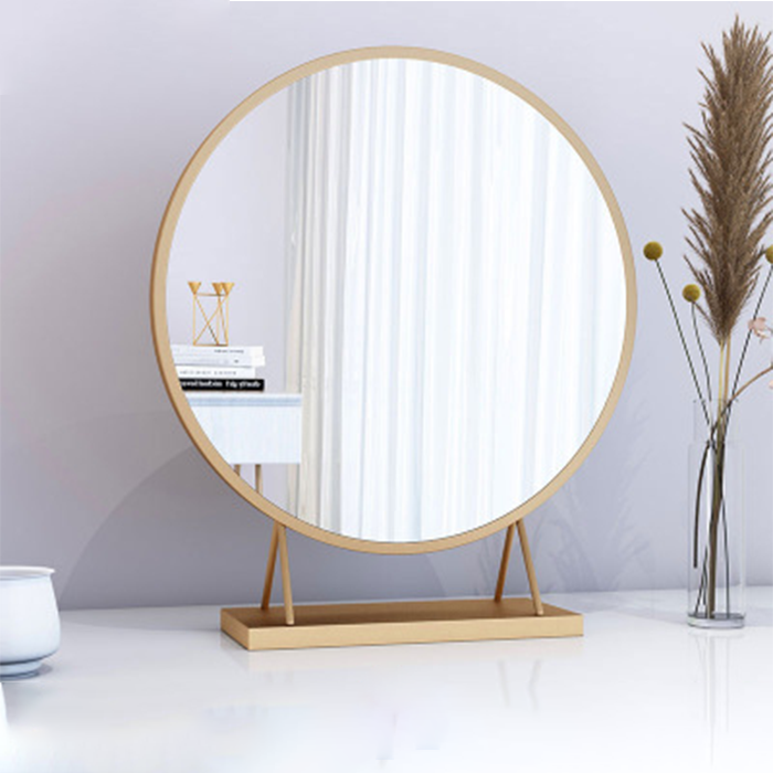 Gương để bàn trang điểm, Gương tròn trang trí bàn trang điểm cao cấp 40cm