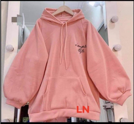 Xả hàng giá gốc-áo hoodie nỉ chữ kí nhỏ hai mặt ln11