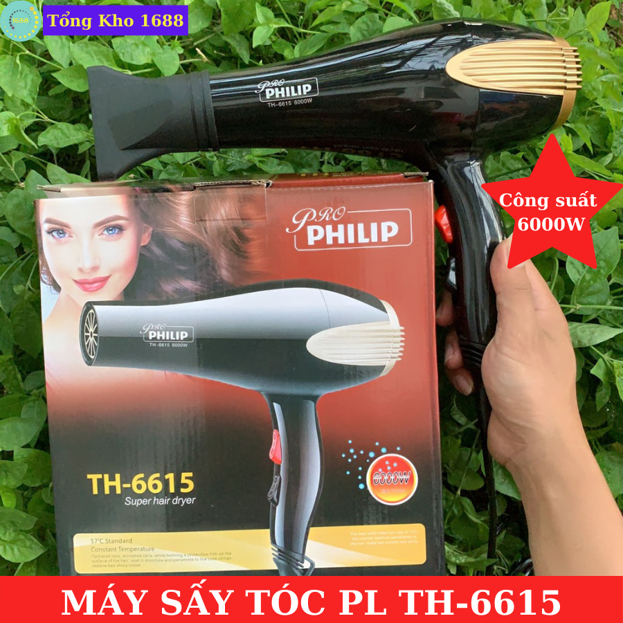 Máy sấy tóc cao cấp, máy sấy tóc tạo kiểu PRO PL TH-6615 hai chiều- công suất mạnh mẽ - có 3 chế độ sấy dễ dàng sử dụng, không làm tóc hư tổn - Bảo hành uy tín 1 đổi 1 bởi Tổng Kho 1688