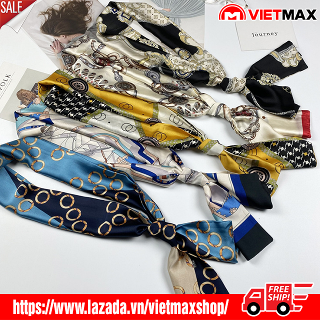 🎁 khăn choàng lụa dùng buộc tóc quấn túi xách phong cách hàn quốc cho nữ