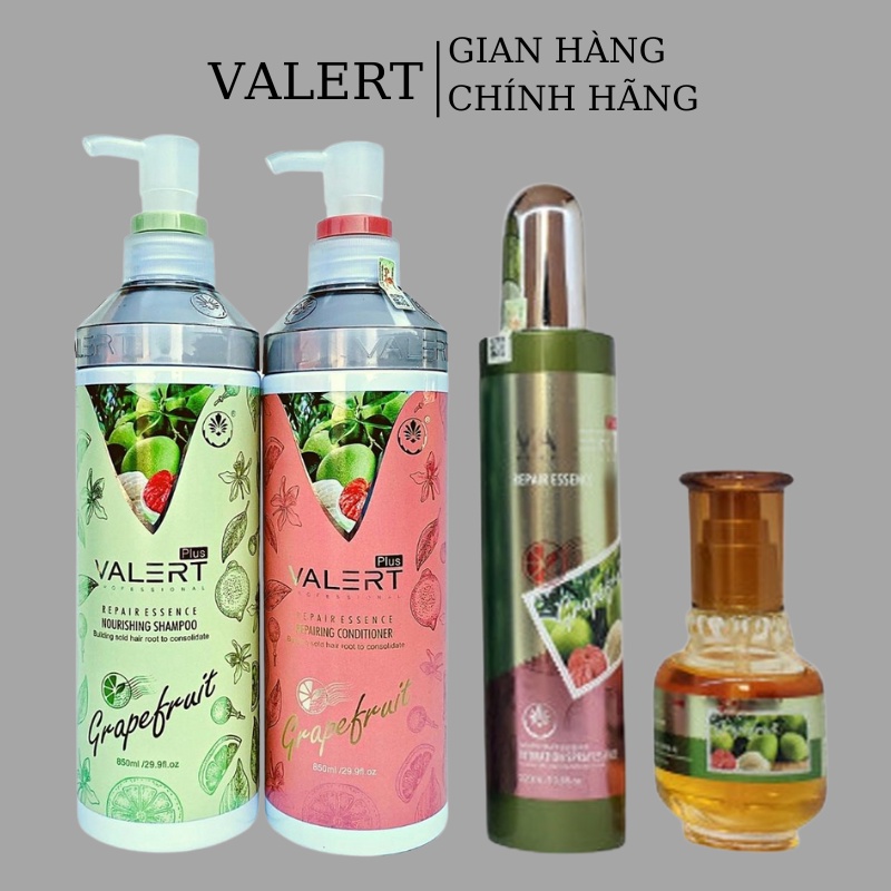 Dầu gội xả bưởi valert grapefruit 850ml phục hồi, chống rụng kích mọc tóc