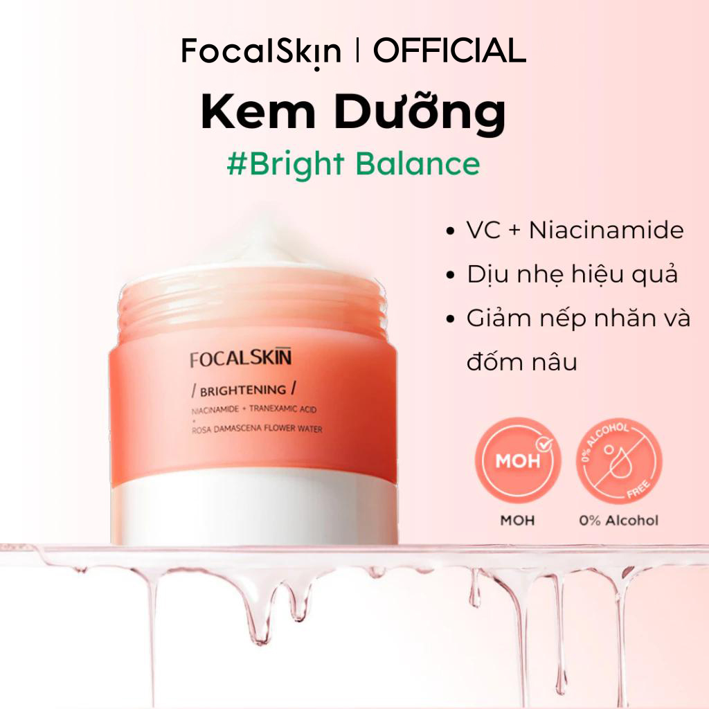  FOCALSKIN Kem Dưỡng Ẩm DSM Niacinamide làm mờ vết thâm đốm đen 30g 