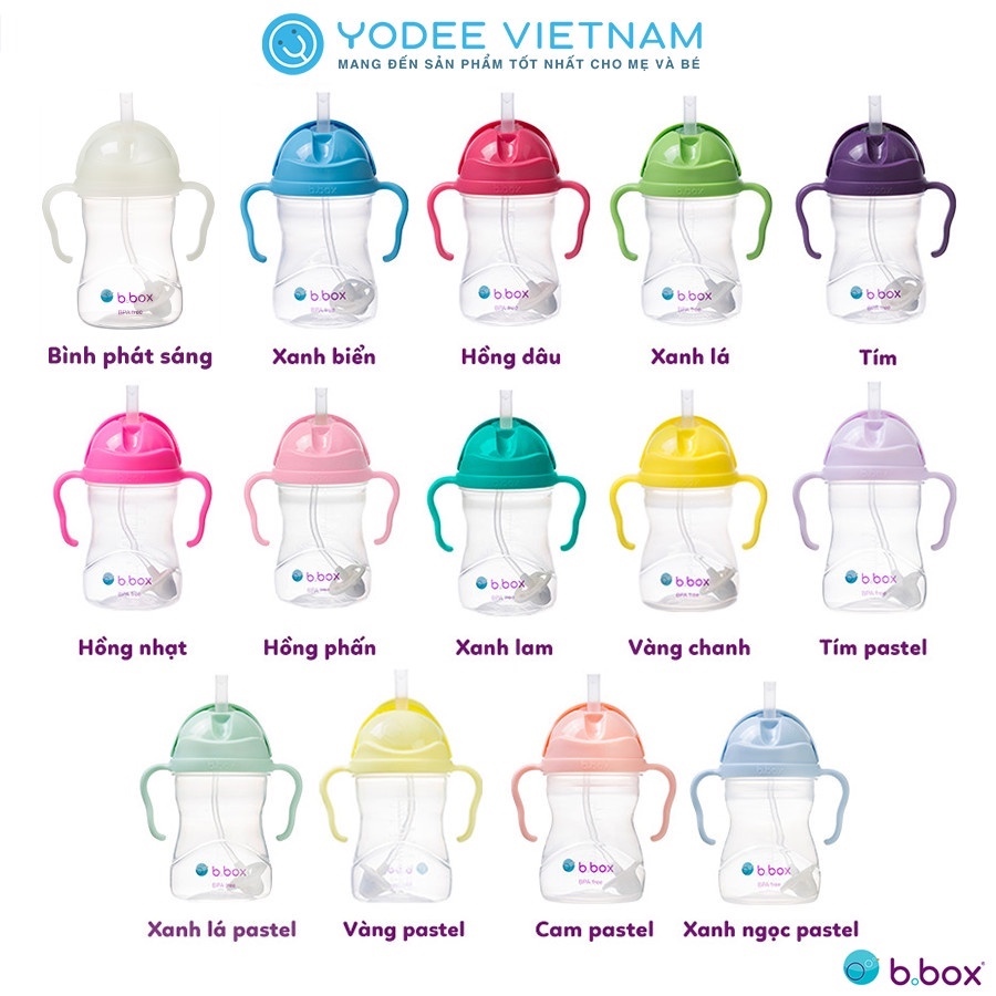 ◑❈  [Mã FMCGMALL -8  đơn 250K] 【B.BOX】BÌNH NƯỚC 360 ĐỘ CHO BÉ TẬP UỐNG NƯỚC HÀNG NHẬP KHẨU CHÍNH HÃNG