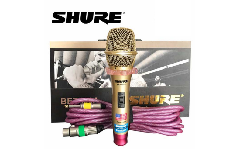 Mic karaoke, micro hát karaoke, mic cao cấp, chống hú loại tốt, có dây, mini- LongAudi
