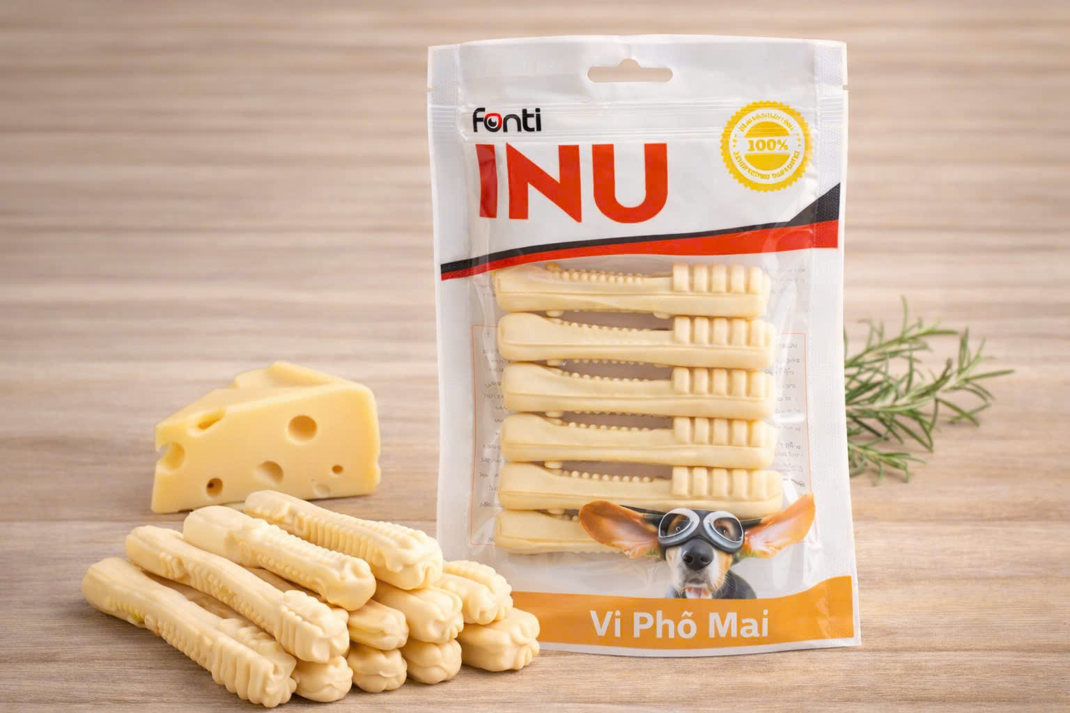 Xương gặm Fonti cho chó, Xương gặm cho chó Fonti giúp sạch răng, thơm miệng, Bổ sung canxi