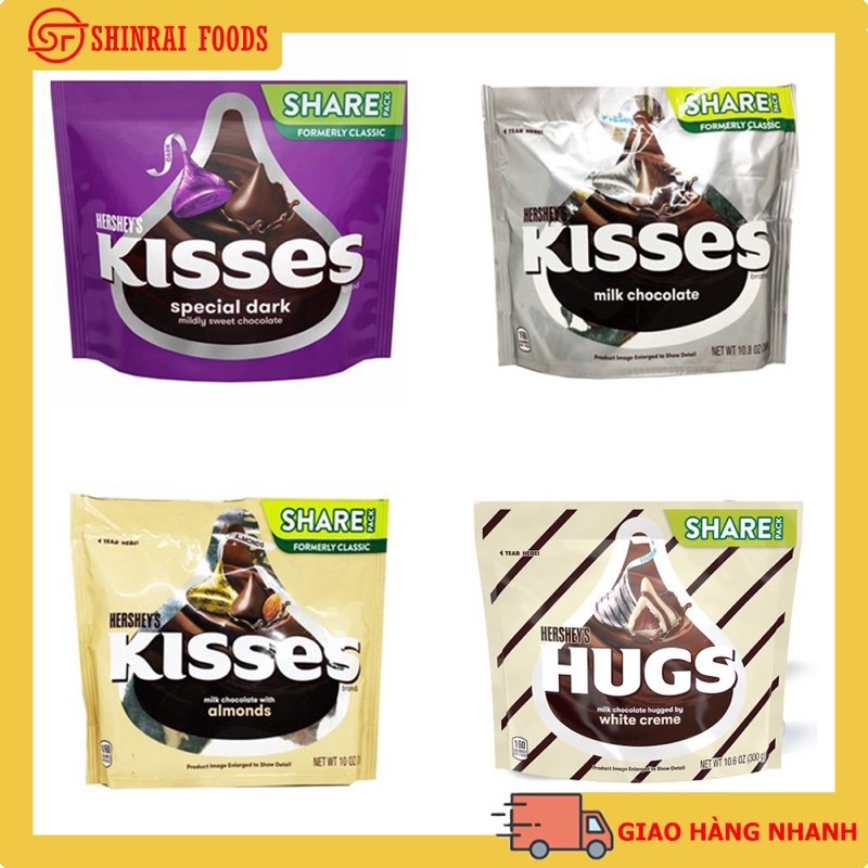 Socola kisses & hershey's ú mỹ 283g