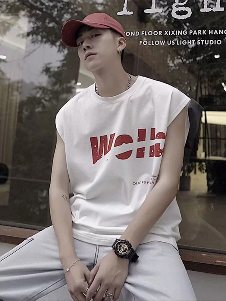 Áo tank top wolla gee trắng cao cấp - sat