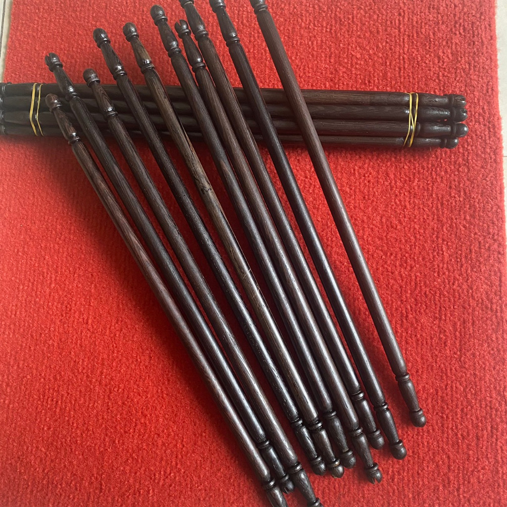 Cầu thẳng gỗ cẩm size 37cm lồng chim Chào mào. Phụ kiện lồng chim MAIN-86