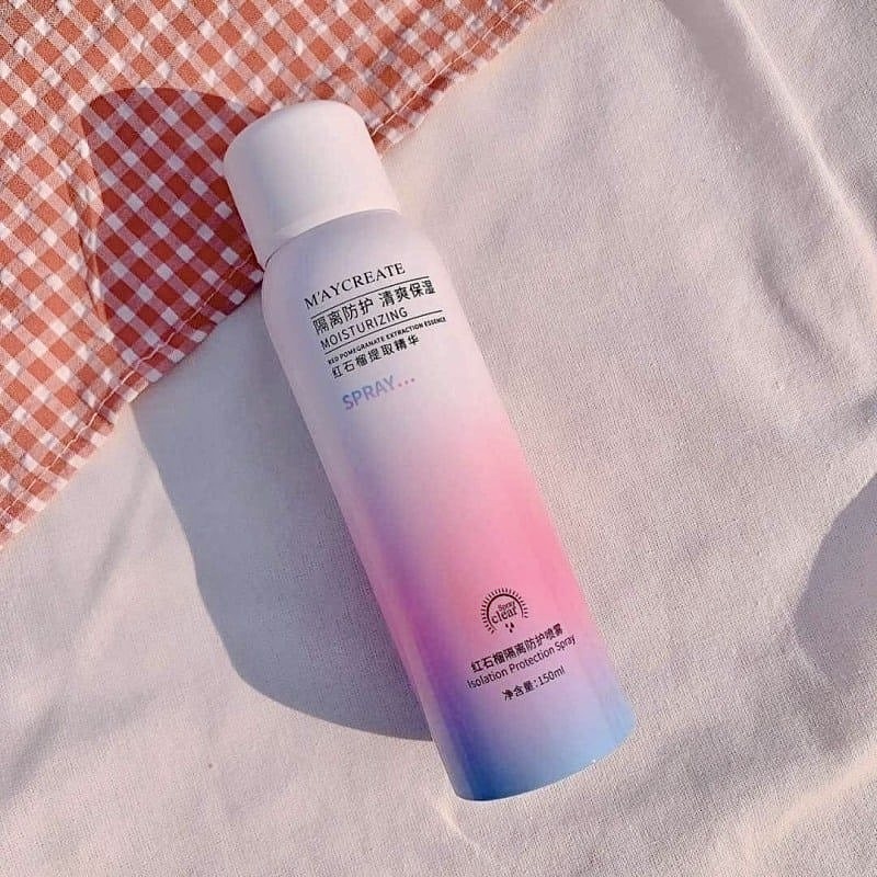 Xịt chống nắng dưỡng trắng da toàn thân maycreate moisturizing 150ml