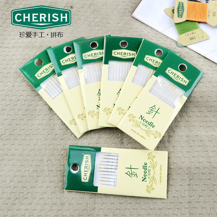 Vĩ 10 kim thêu chính hãng Cherish - Tặng kèm 1 xỏ chỉ