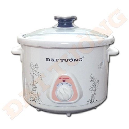 Nồi hầm chậm đạt tường lõi sứ loại 2.5l - giúp hầm ,nấu cháo chậm , hầm xương , hầm cháo cho bé , loại nồi ninh xương bằng điện , kho cá bằng điện - kho gia dụng 1994