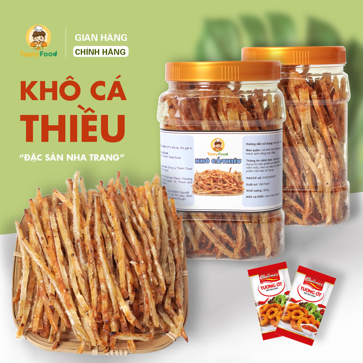 500G Khô Cá Thiều Que Tasty Food | Hàng chất lượng loại nhất
