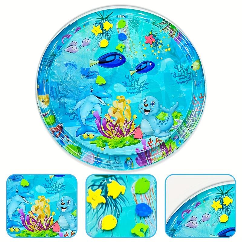 1pc Blue Round Inflatable Play Mat