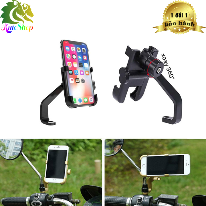 Giá Đỡ Kẹp Điện Thoại Cho Xe Máy Hợp Kim Nhôm Cao Cấp C2 5*