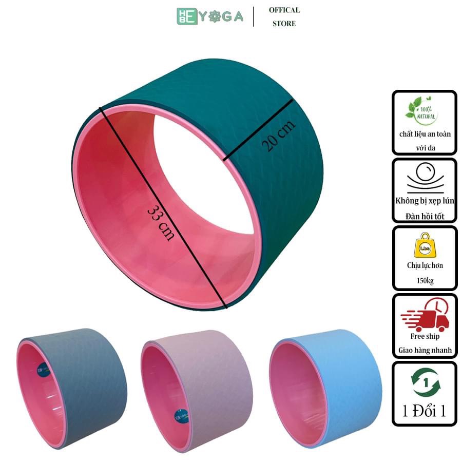 Vòng Tập Yoga HEBEYOGA 20cm Chất Liệu ABS Chịu Lực Trên 150kg Cao Cấp