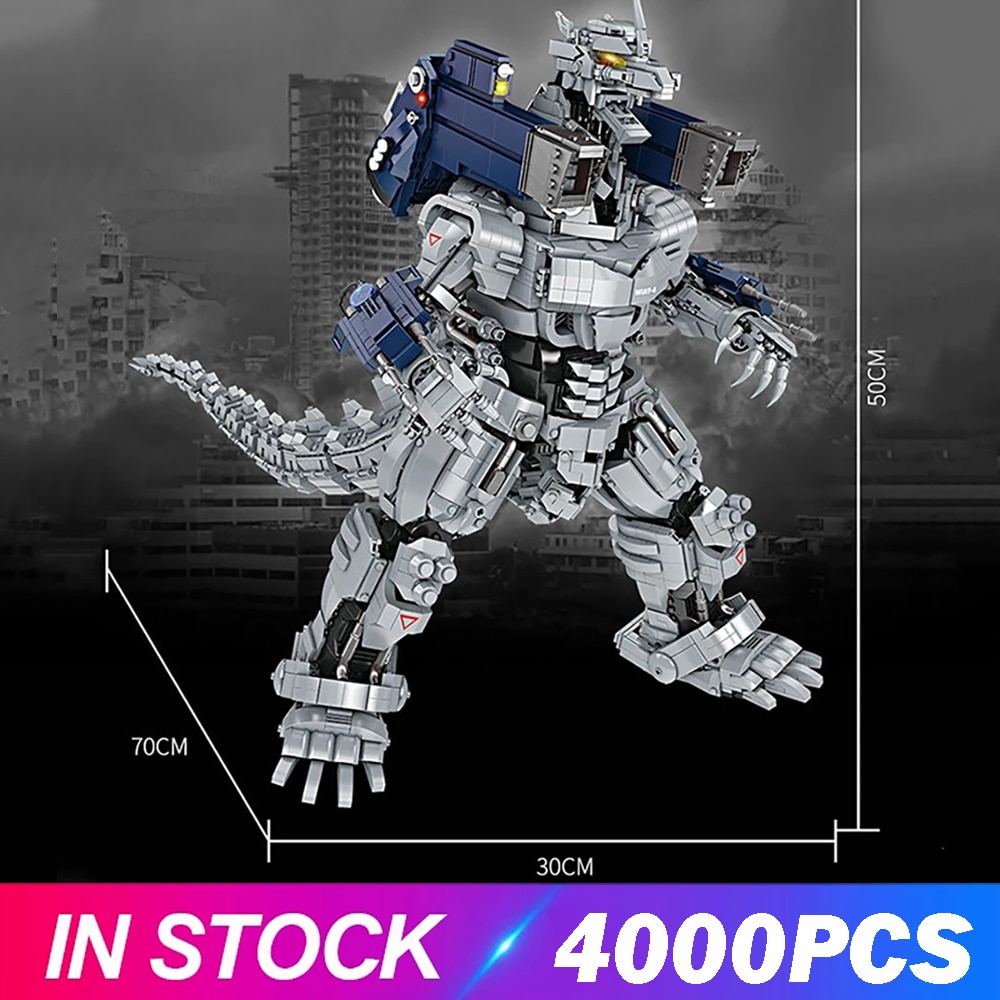 4000pcs MOC Creative Mechanical Tyrannosaurus Giant Beast Dragon Monster