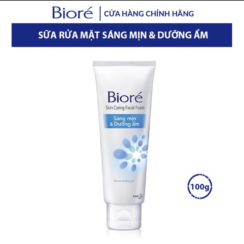 Sữa rửa mặt sáng mịn & dưỡng ẩm biore 100g