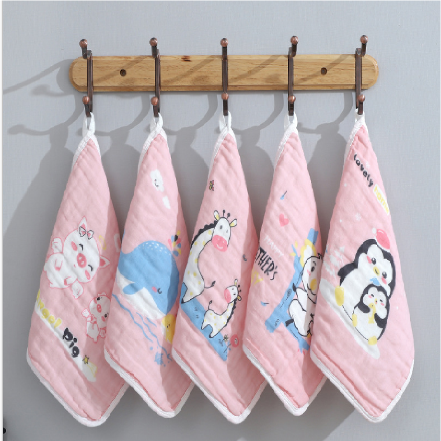 Khăn mặt sợi tre cap cấp 6 lớp kích thước 30x30 cm