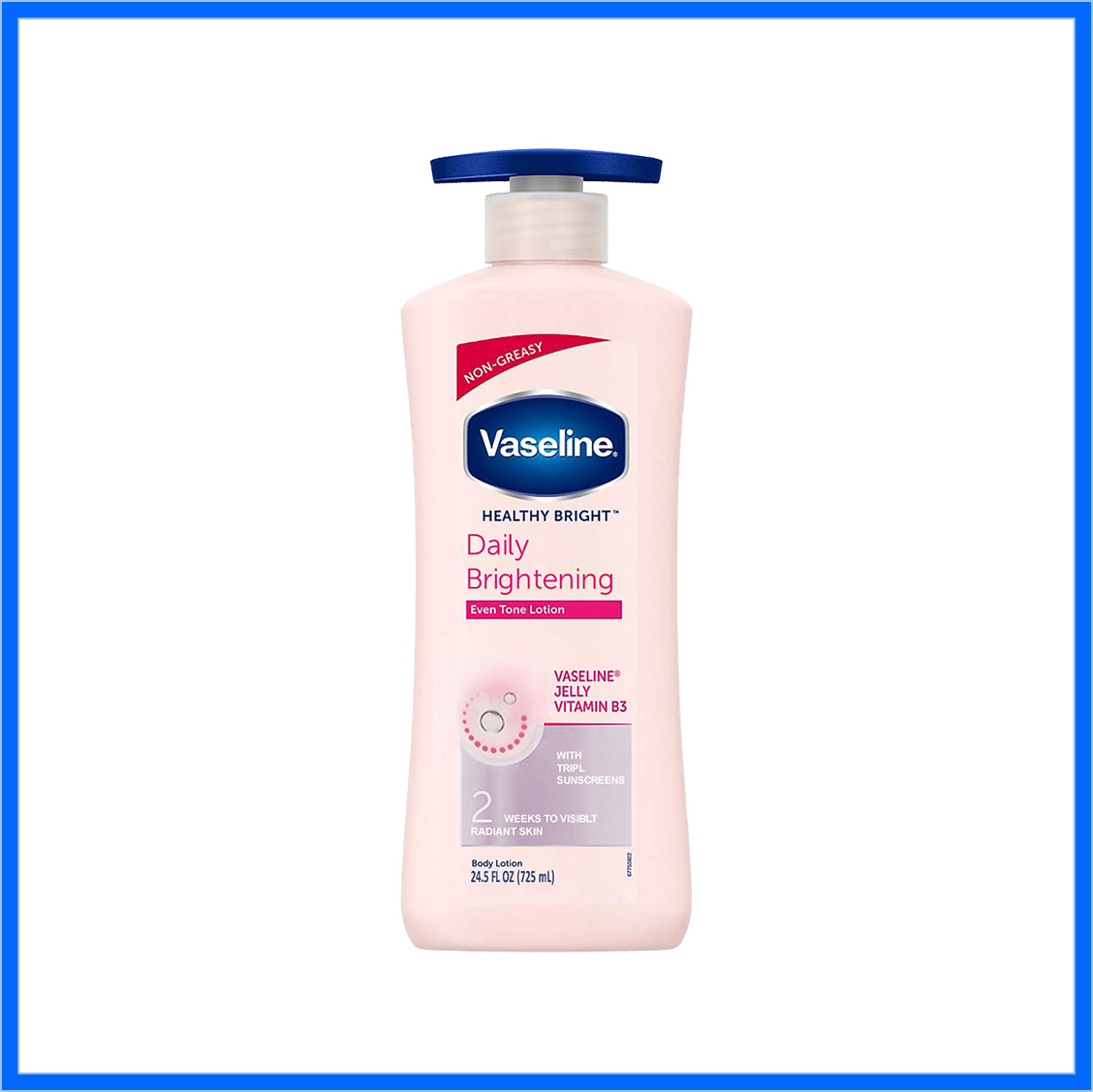 Sữa dưỡng thể Vaseline Healthy Bright Daily Brightening 725ml giúp dưỡng ẩm, trắng hồng, mịn da