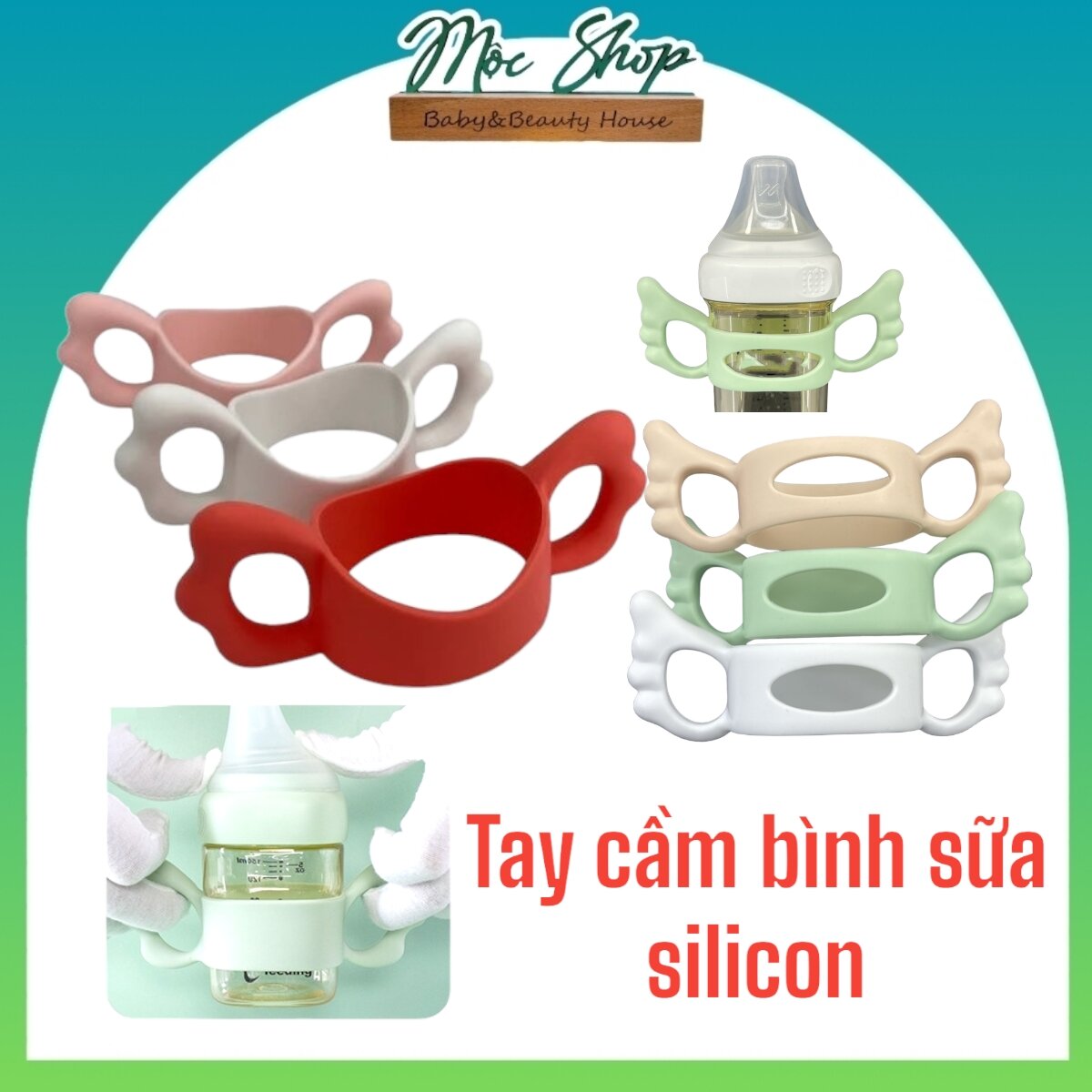 Tay cầm bình sữa silicon