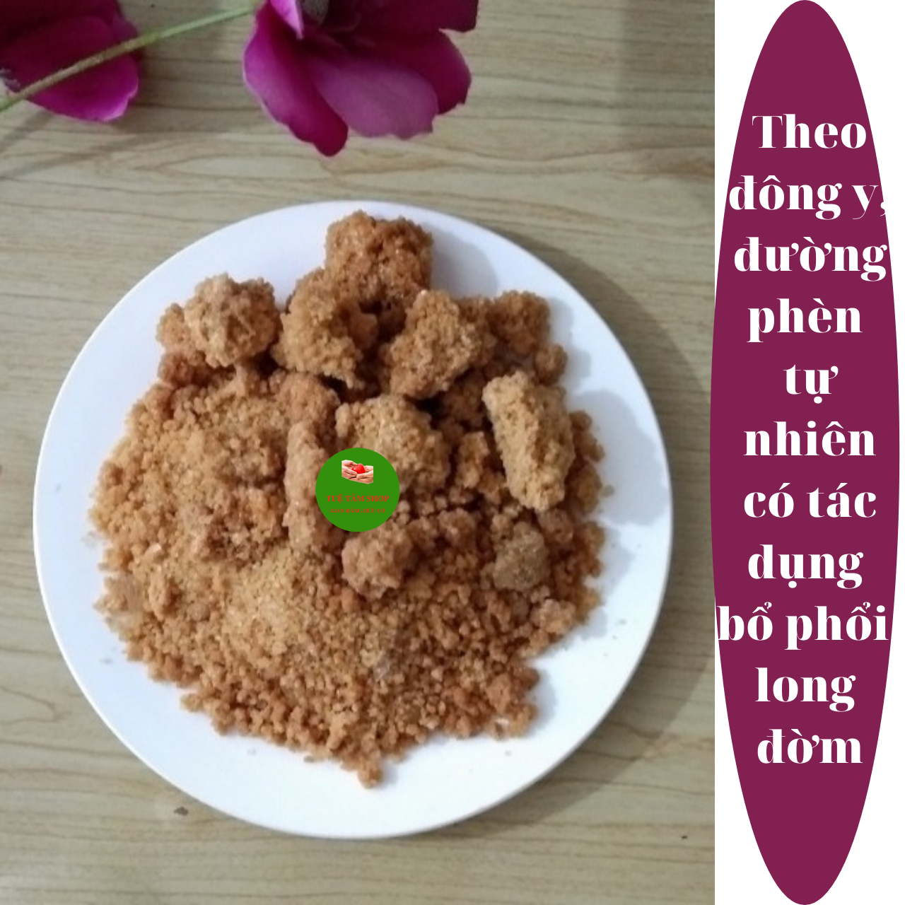 Đường phèn kết tinh tự nhiên từ mật mía, thơm mùi mật mía, chuẩn tự nhiên
