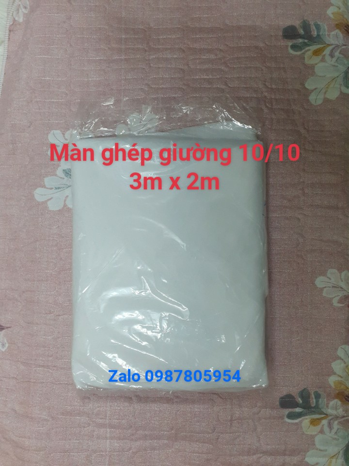 Mùng tuyn màn tuyn 3m x 2m chống muỗi may 10 cao cấp, mùng màn tuyn ghép giường 10/10 kích thước 3m x 2m x 2m