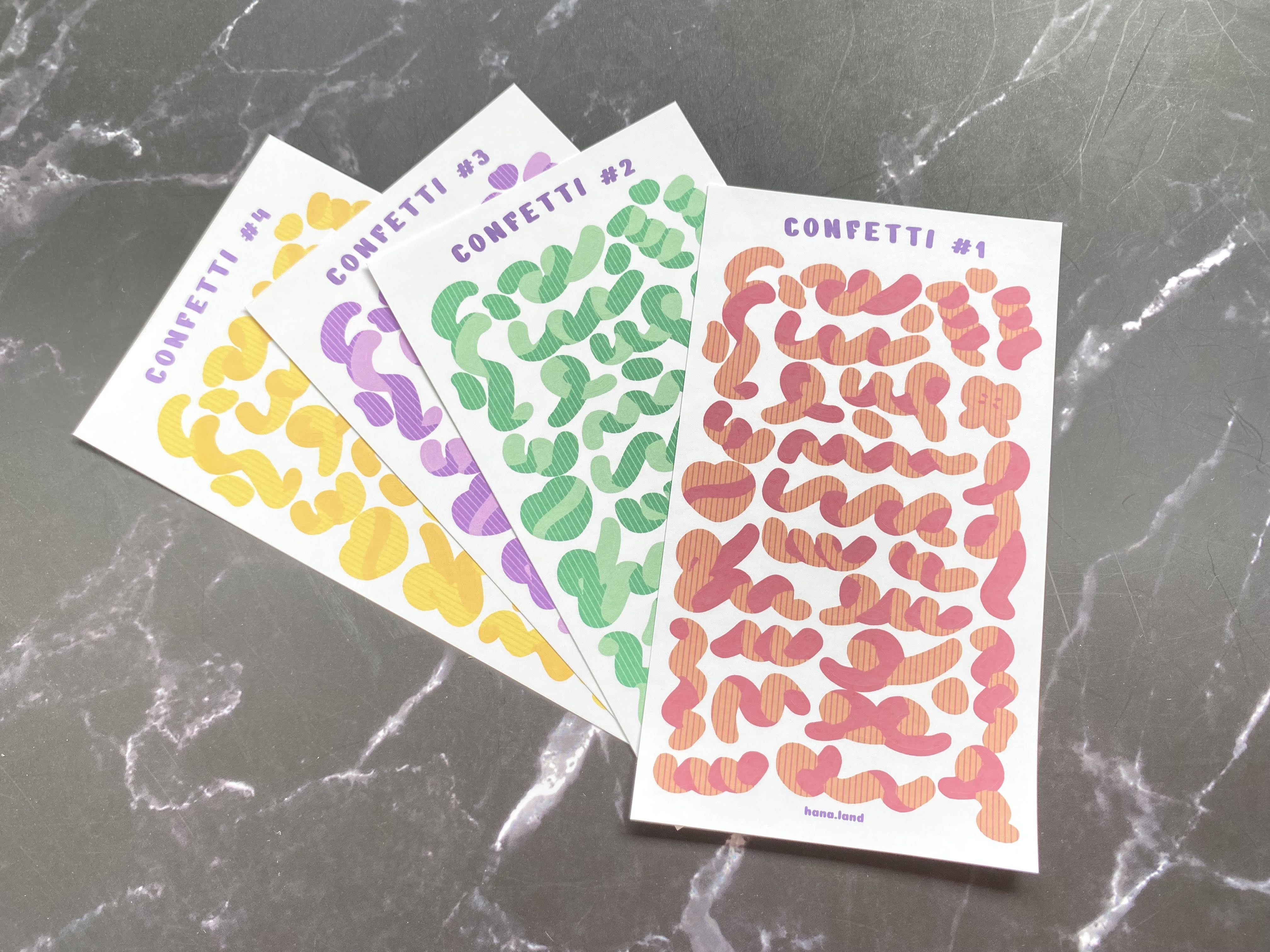 Sticker decal confetti hoa giấy #02 _ hanaland