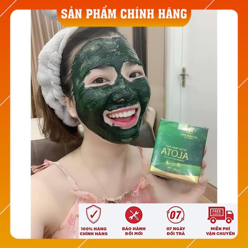 Ủ Tảo Xoắn Tươi Alota Huyền Phi [Hàng Cao Cấp]-Tặng Chổi Mỹ Phẩm Và Bông Rửa Mặt,Mặt Nạ Tảo Xoắn Tươi Nhật Tảo thiên nhiên, Trắng da căng bóng CAM KẾT DA ĐẸP HUYEN PHI COSMETICS