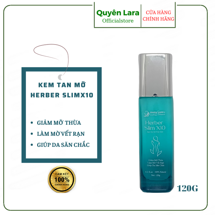 Kem Tan Mỡ  Herber Slim X10 Quyên Lara-Công Nghệ Nano Đột Phá Hiệu Quả Gấp 10 Lần So Với Câc Loại Kem Tan Mỡ Thông Thường- Đánh Tan Mỡ Thừa Cấp Tốc 200ml