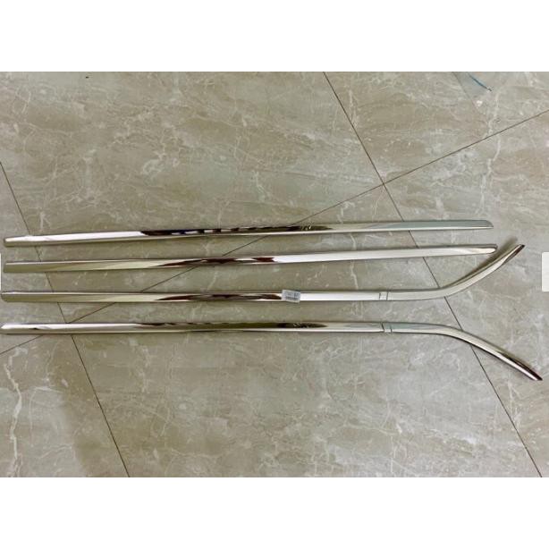 Bộ 4 Nẹp Chân Kính Inox Xe Mitsu Attrage 2018 2019 2020 2021 trang trí cho xe nổi bật hơn