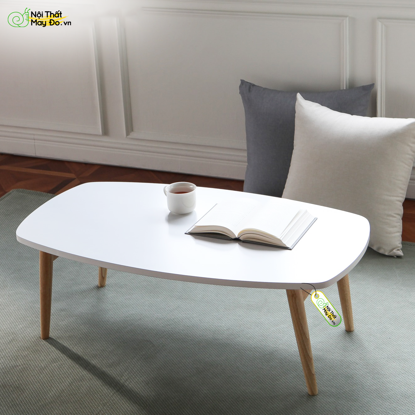 Bàn trà sofa phòng khách chân gấp gọn phong cách hàn quốc - nội thất phòng khách