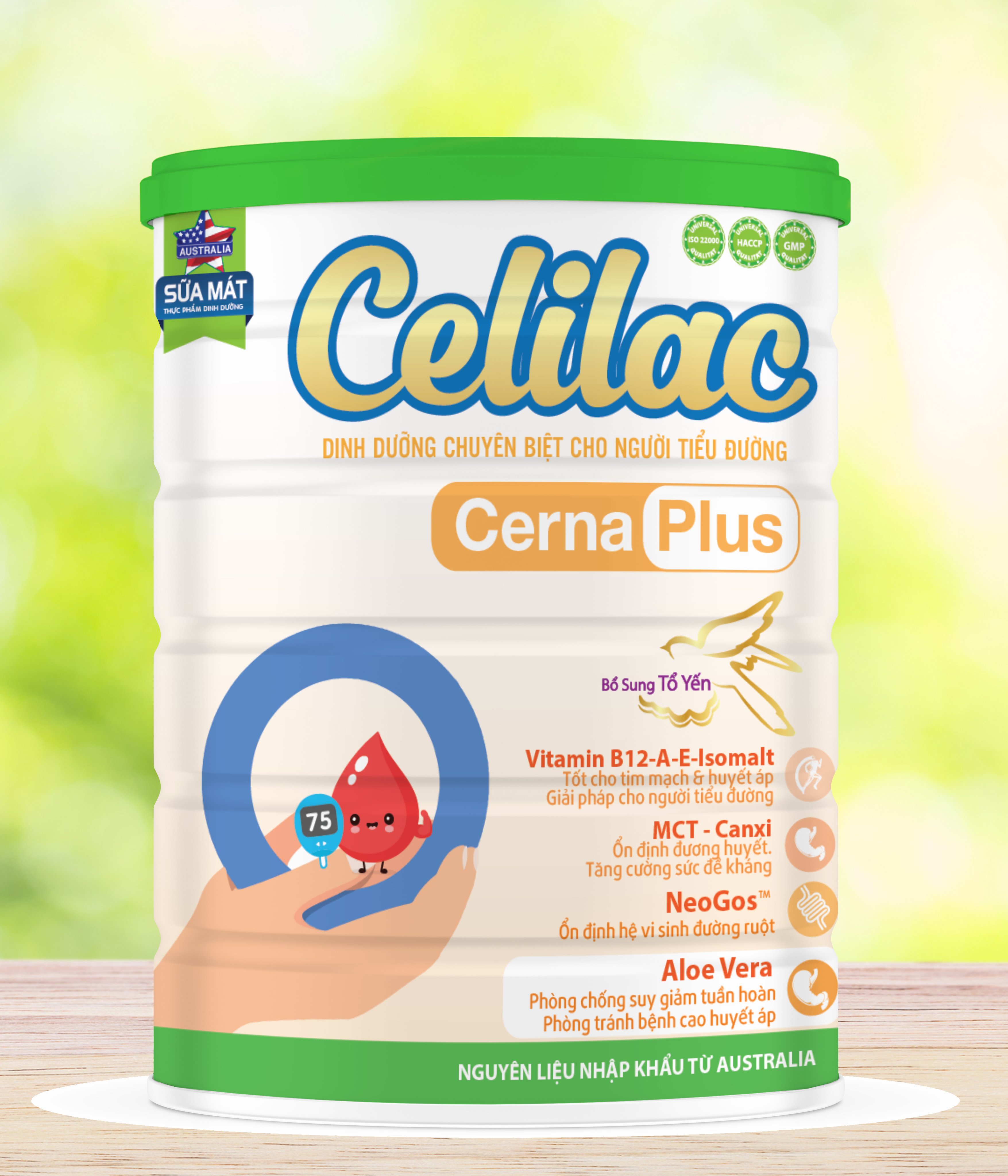 Sữa mát celilac cerna plus 900g