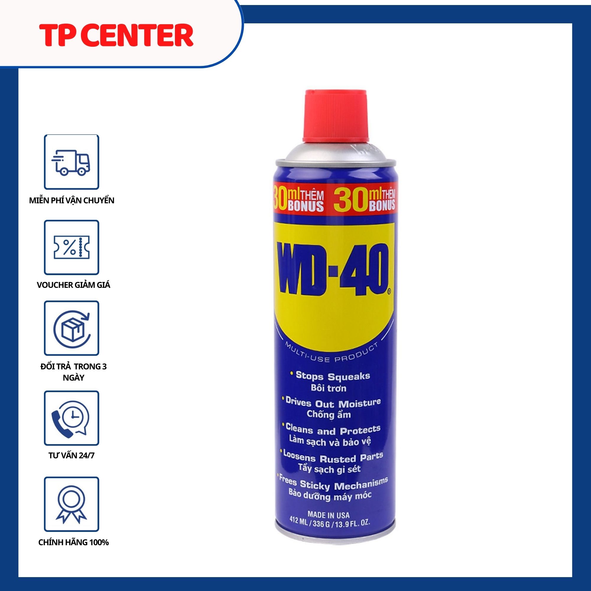 Chai xịt chống sét vệ sinh sên WD - 40 412ml