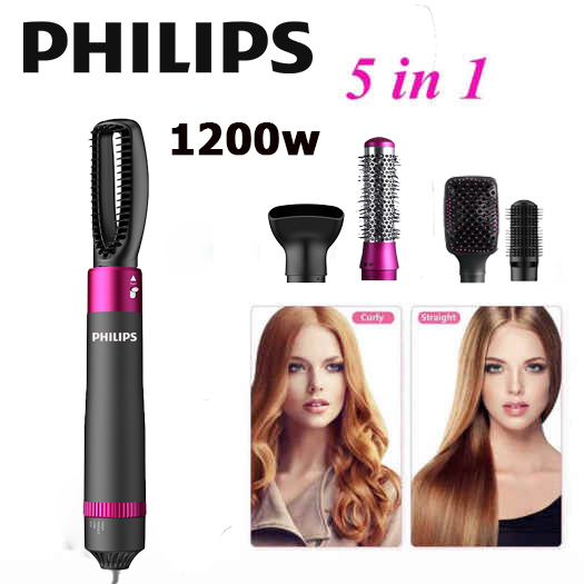 Philips Lược điện 5in1 tạo kiểu tóc đa năng , máy sấy kiêm lược điện, duỗi