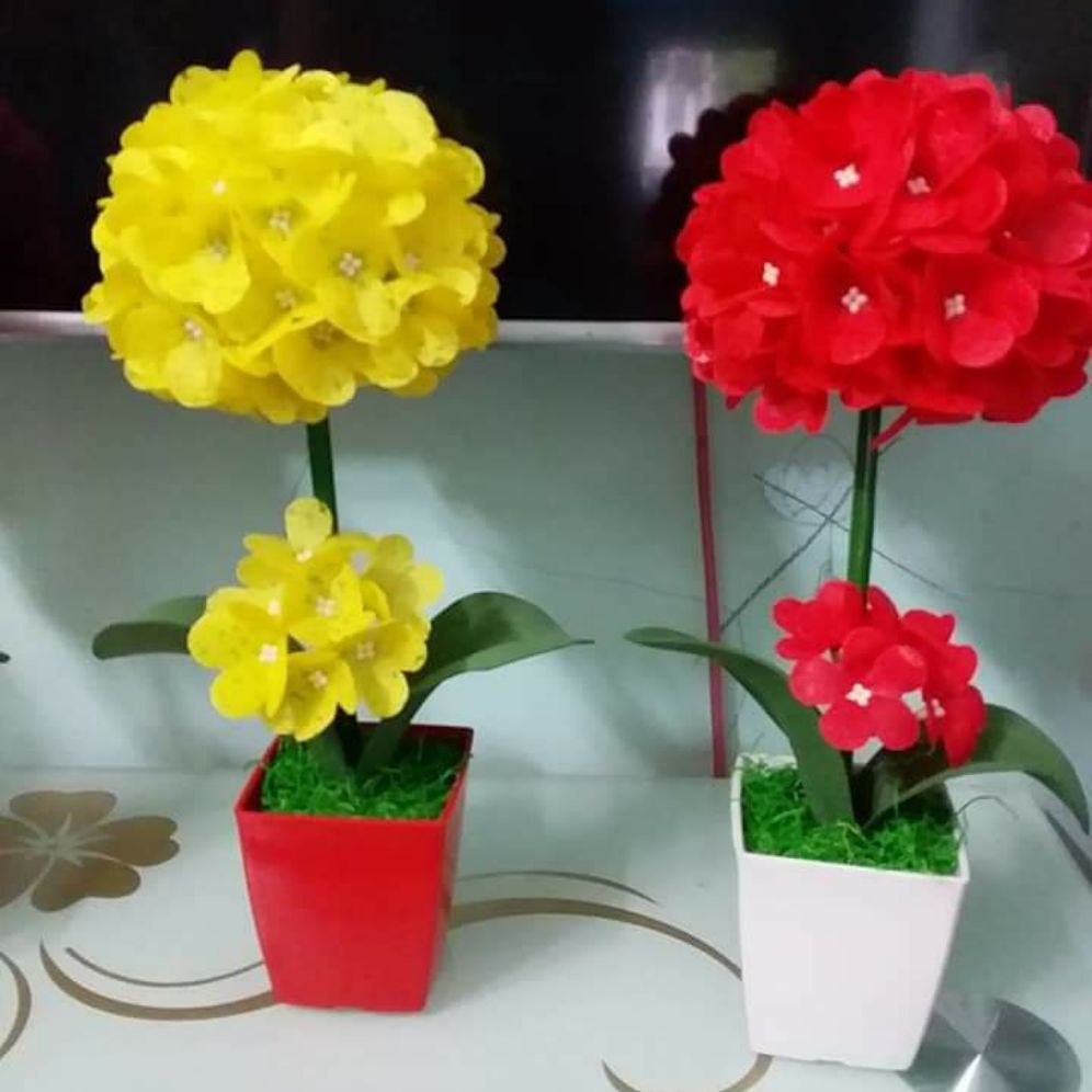 2 bộ nguyên liệu làm hoa TÚ CẦU( được chọn màu)