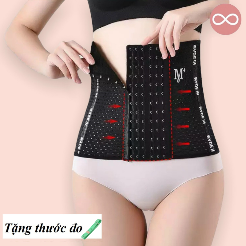Miếng nâng bụng chống cuộn 6 nấc cài - 4 thanh chống cuộn kim loại - đại nịt bụng cao 25cm - gen bụng tạo vòng eo thon gọn - gen nịt bụng chống cuộn cao cấp - đai nịch bụng - G02