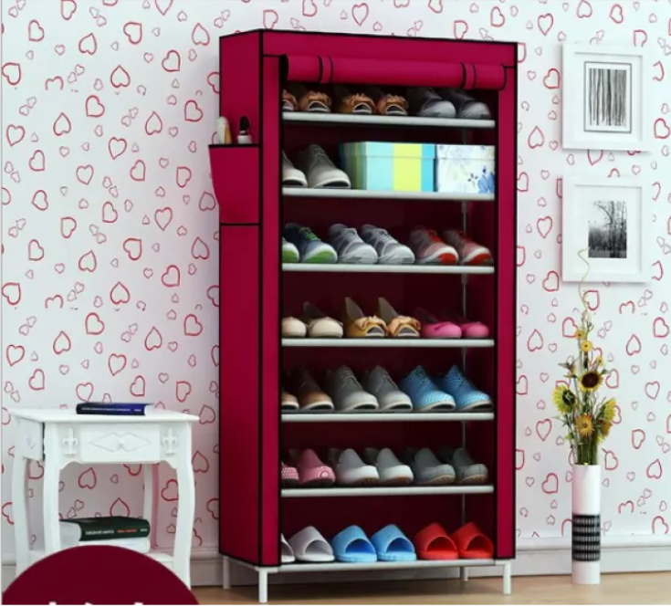 [SALE CỰC SỐC] Tủ giày 7 tầng 6 ngăn 3D , tủ vải khung inox đựng giày dép 6 tầng nhỏ gọn tiện lợi hơn tủ gỗ tủ nhựa , tủ vải giày 3D thông minh