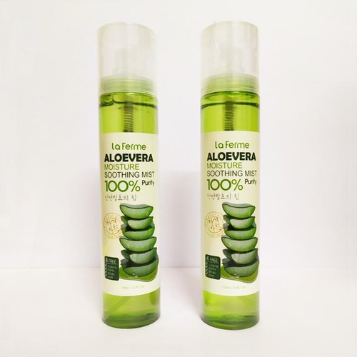 [HCM]XỊT KHOÁNG LA FERME ALOE VERA MOISTURE SOOTHING 100%