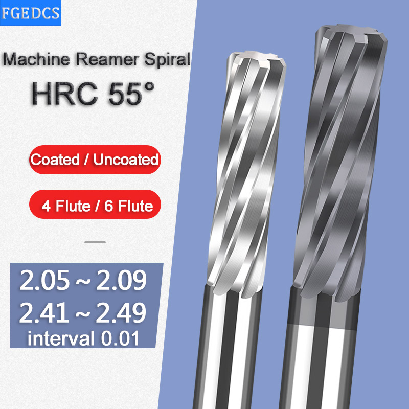 Carbide máy khoan lổ xoắn ốc 2.05 2.4 2.41 2.43 2.45 2.46 2.47 2.48 2.49 kim loại cắt 4 sáo cnc chucking khoan lổ công cụ cắt