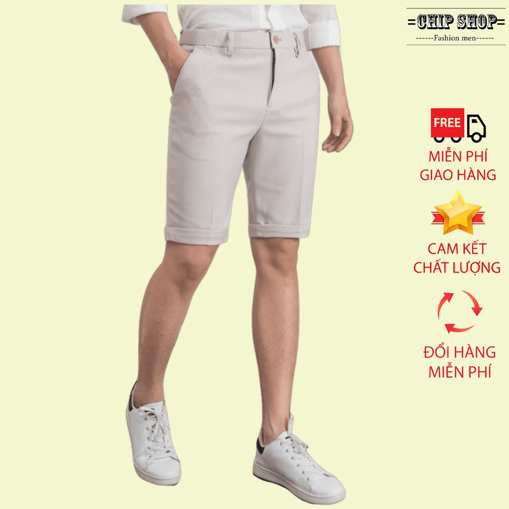 Quần Short Nam Tây Âu chất vải chéo bền đẹp, quần sọt nam form body kiểu dáng Hàn Quốc