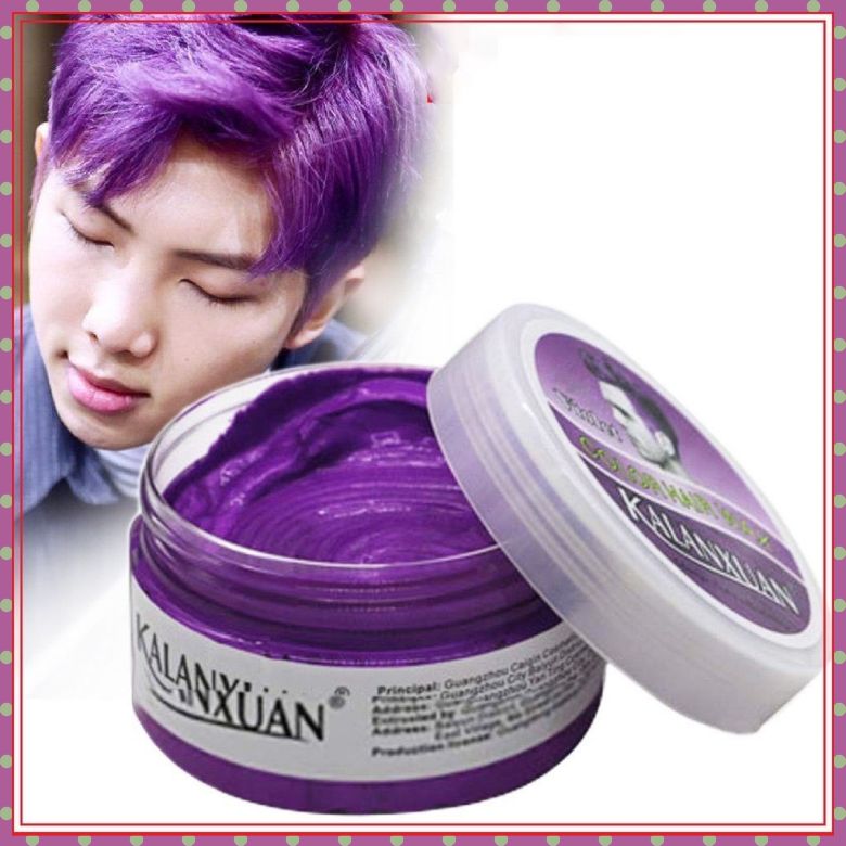 Sáp Nhuộm Đổi Màu Tóc Tím Tạm Thời KALANXUAN 100ml/Hộp