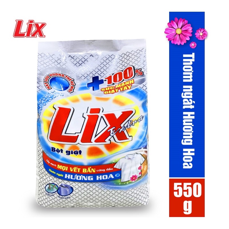 Bột giặt lix extra hương hoa 550g eb055
