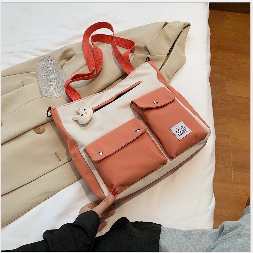 Túi vải đeo vai nữ canvas thời trang dv002