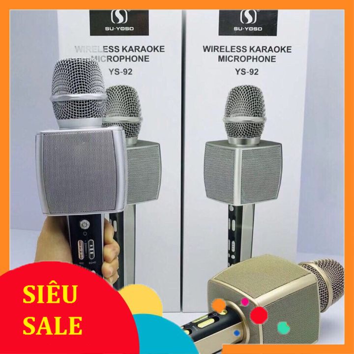 Micro karaoke bluetooth cao cấp su yosd ys-92 âm thanh cực vang