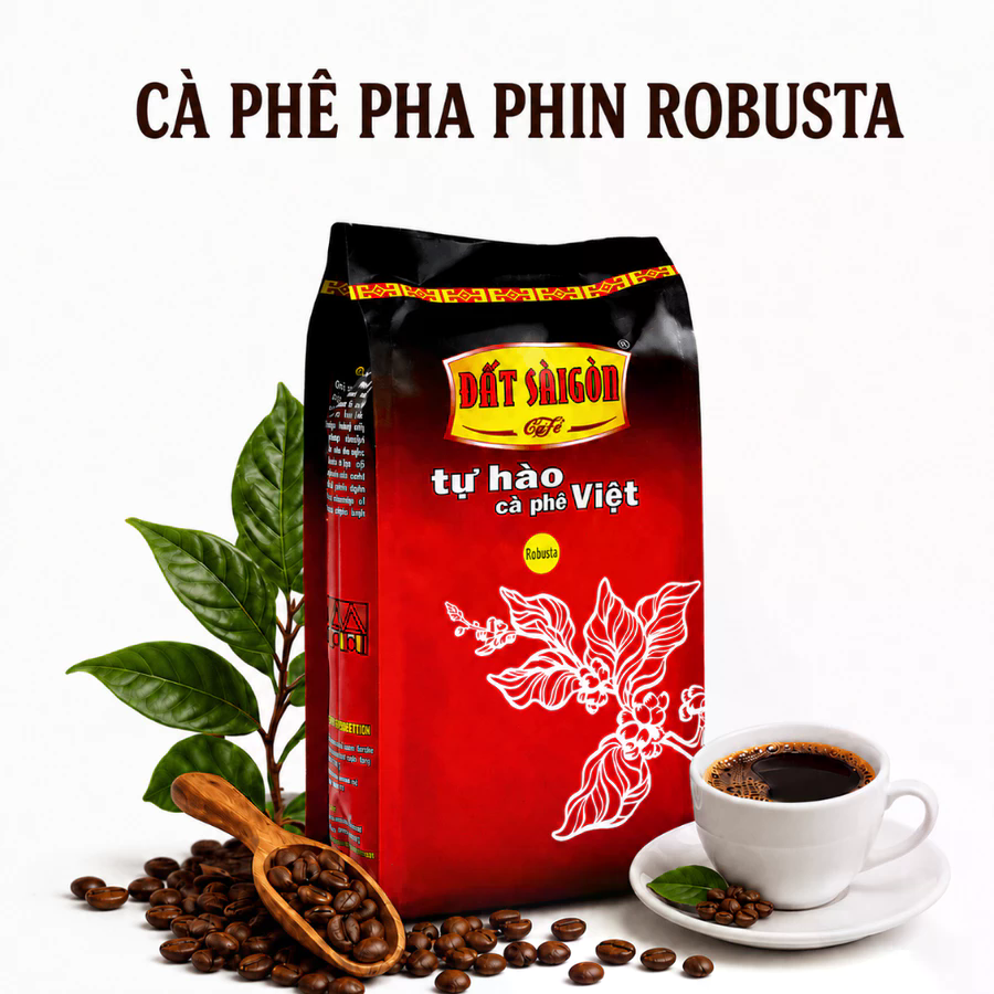 Cà Phê Pha Phin Robusta - Đất Sài Gòn Cafe | Gói 500gr